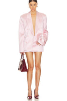 Cadee Baby Pink Satin Mini Skirt
