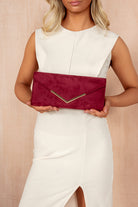 Callie Burgundy Suedette Detachable Chain Bag
