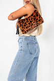 Cambria Leopard Print Faux Fur Shoulder Bag