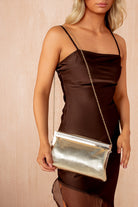 Camryn Gold Metallic Detachable Chain Bag