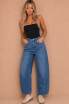 Caoimhe Blue Denim Barrel Ankle Jeans