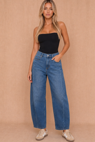 Caoimhe Blue Denim Barrel Ankle Jeans