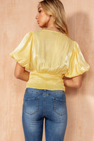 Carly Lemon Shimmer Top