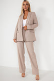 Carly Taupe Linen Blazer