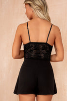 Carmen Black Lace Cami Bodysuit