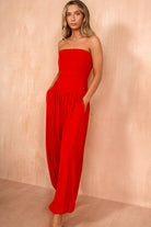 Carmen Burnt Orange Bandeau Harem Jumpsuit