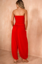 Carmen Burnt Orange Bandeau Harem Jumpsuit