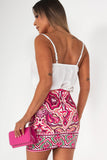 Carolyn Pink Printed Skirt