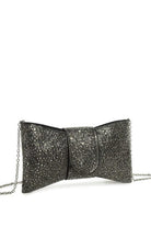 Castor Black Diamante Bow Detachable Chain Bag