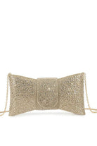 Castor Gold Diamante Bow Detachable Chain Bag