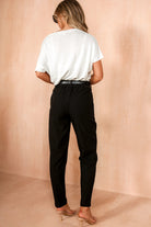 Catalina Black Belted Trousers