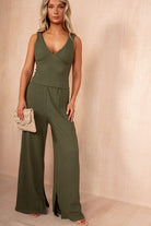 Catalina Khaki Textured Co Ord