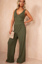 Catalina Khaki Textured Co Ord