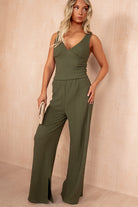 Catalina Khaki Textured Co Ord