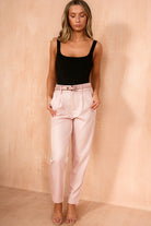 Catalina Pink Belted Trousers