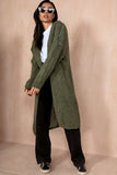 Catherine Khaki Chunky Knit Cardigan