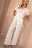 Ceala Stone Puff Sleeve Jumpsuit