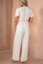 Ceala Stone Puff Sleeve Jumpsuit