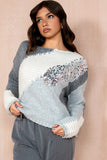 Cecilia Grey Knit Sequin Jumper