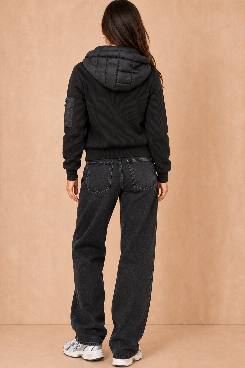 Chandler Black Padded Quilted Jacket