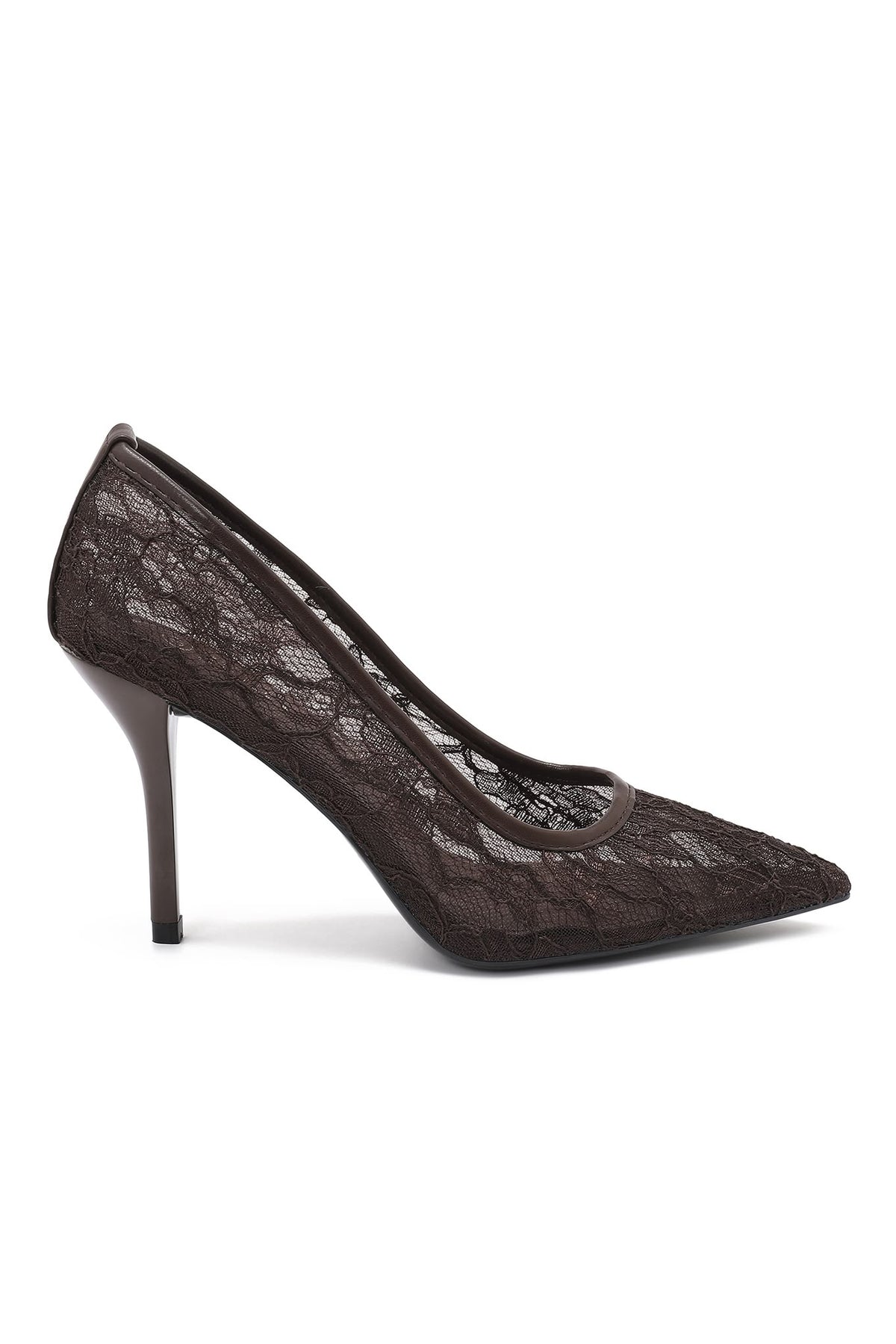 Charley Chocolate Lace Court Heels