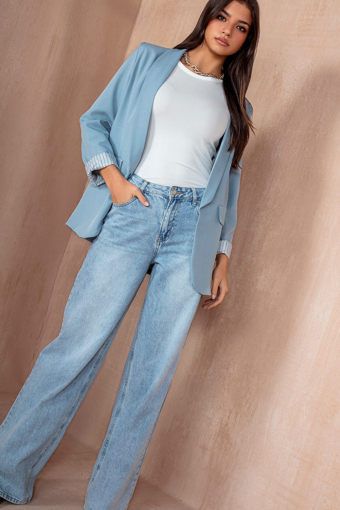 Charley Powder Blue Oversized Blazer