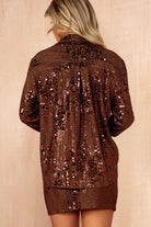 Chloe Chocolate Sequin Shirt