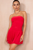 Clarina Red Slinky Bandeau Dress