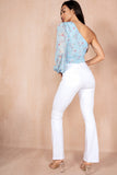 Claudia White High Waist Flared Jeans