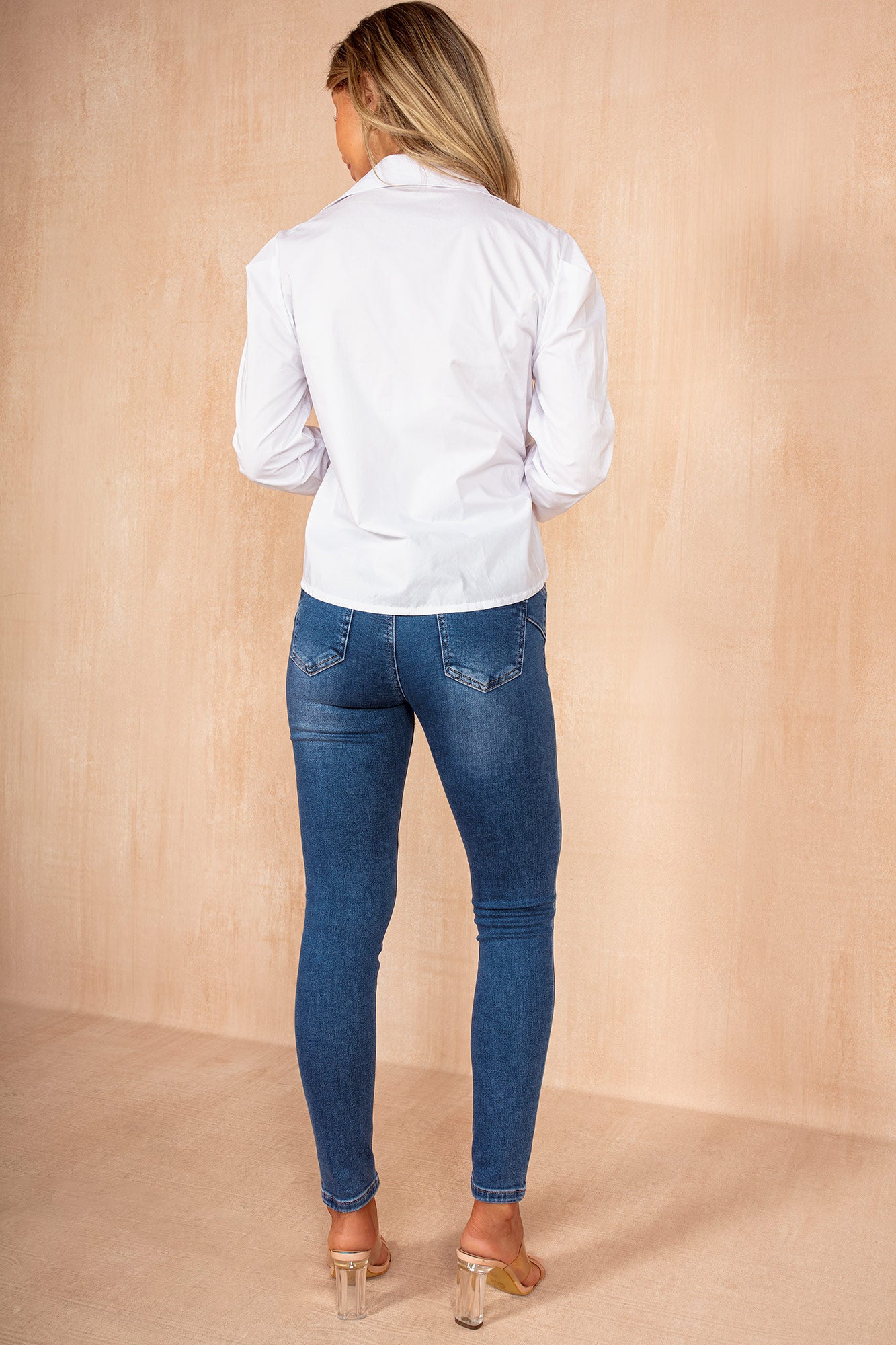 Corey White Cotton Wrap Shirt