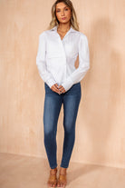 Corey White Cotton Wrap Shirt