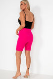 Dahlia Hot Pink High Waist Shorts
