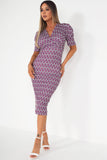 Dalani Purple Printed Dress