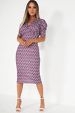 Dalani Purple Printed Dress