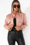 Danica Dusty Pink Bomber Jacket