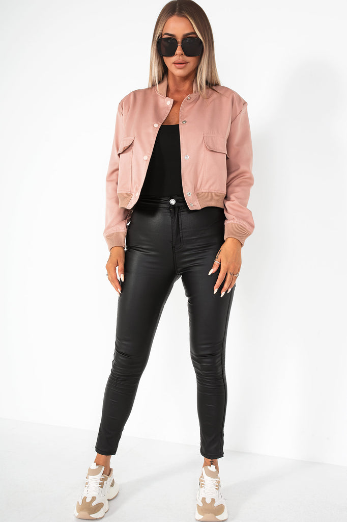 Dusty pink 2025 bomber jacket