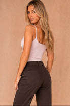 Daniela Pink Slinky Scoop Neck Top