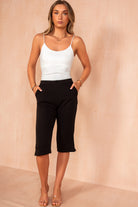 Daniela White Slinky Scoop Neck Top