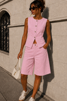 Danita Pink Cotton Co Ord