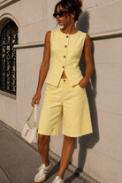 Danita Yellow Cotton Co Ord