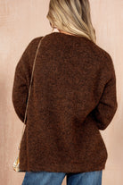Dawn Chocolate Hairy Knit Cardigan