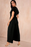 Dee Black Pleated Wide Leg Jumpsuit