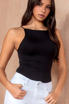 Deirdre Black Slinky Top