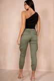 Delaney Khaki Belted Cargo Trousers