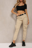 Delaney Stone Belted Cargo Trousers