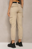 Delaney Stone Belted Cargo Trousers