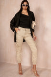 Delaney Stone Belted Cargo Trousers