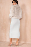 Delani Stone Faux Fur Jacket