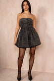 Della Black Denim Corset Dress