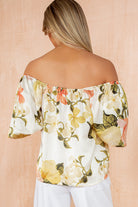 Delta Cream Floral Puff Sleeve Top
